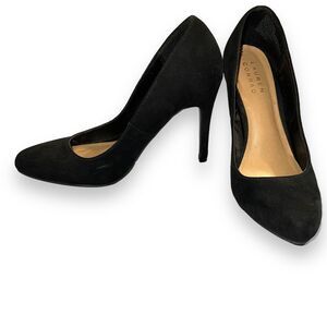 LC Lauren Conrad Womens Four Inch High Heel Shoes Pumps Slip On Black Size 6.5